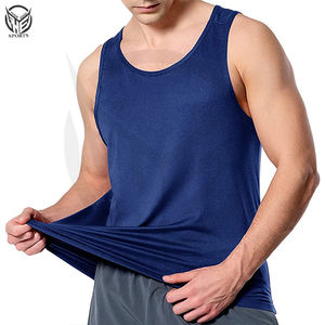 Diseño OEM nuevas camisetas sin mangas para hombres culturismo sin mangas 100% algodón hombres camiseta sin mangas Chaleco de viaje gimnasio fitness entrenamiento camiseta sin mangas - Product Image 3
