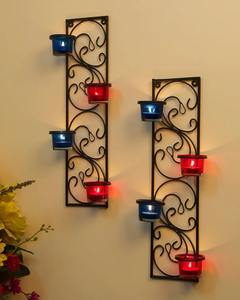 <b>Wall</b> Hanging Twisted Petals Tea Light <b>Candle</b> Diya <b>Holders</b> <b>Candle</b> <b>holder</b> - Product Image 3