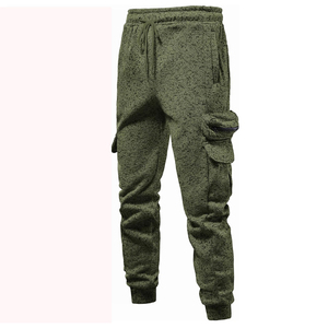 Survêtements de sport d'hiver pour hommes élégants motif solide fermeture à cordon haut pull à capuche bas de col doublure polaire - Product Image 4