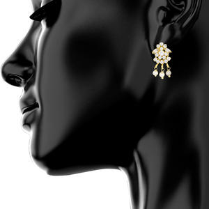 Ensemble de collier de perles de créateur en pierre blanche de mariée traditionnelle indienne pour mariage - Product Image 4