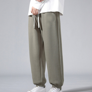 Pantalones de chándal de cintura doble holgados directos de fábrica de Pakistán para hombre, técnica bordada de lona, servicio OEM de moda - Product Image 5