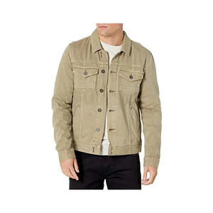 เสื้อแจ็คเก็ตยีนส์ผู้ชายทรงโอเวอร์ไซส์ แบรนด์ OEM รุ่นขายดี ใหม่ล่าสุดสำหรับฤดูหนาว สไตล์ลำลอง ติดกระดุม ผ้าฝ้าย 100% พร้อมโลโก้ด้านหน้า - Product Image 1