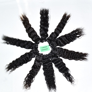 Paquetes de Cabello Humano Virgen Indio 100% Sin Procesar, No Remy, de 100g, con Frente de Encaje, Sin Enredos, Ondulado Profundo, con Cutícula, al por Mayor - Product Image 5