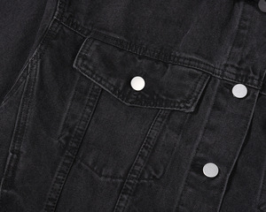 Chaquetas Vaqueras Personalizadas de Mezclilla Lavada Estilo Hip Hop de Marca de Moda Urbana para Hombre - Product Image 5