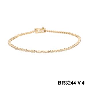 Lujoso oro de 14 quilates 0.94CTW corte diamante tenis pulsera elegante diseño atemporal exquisito diamante pulseras brazaletes - Product Image 5