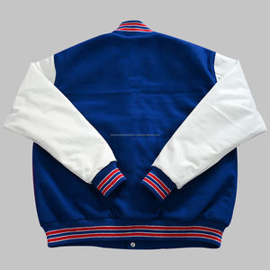Offre Spéciale brodé Chenille patchs laine en cuir véritable manches Letterman Baseball College Varsity vestes personnalisées - Product Image 4