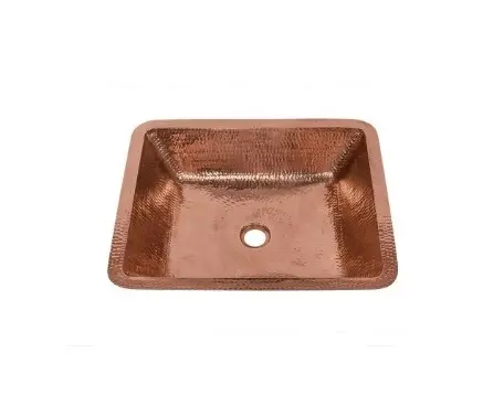 正方形の形の銅の輝くシンクキッチン装飾的な深い純粋な銅のシンク手作りのファンシーユニークな家の銅の輝くシンク