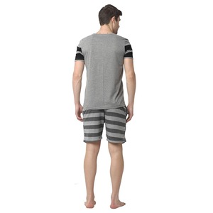 Ensemble de shorts d'entraînement pour hommes OEM, été, patchwork de couleurs, vêtements de sport actifs, t-shirt à manches courtes et shorts, ensemble de course uni en 2 pièces - Product Image 2
