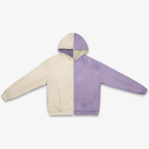 Sudadera con capucha extragrande de invierno de secado rápido transpirable de poliéster/algodón lavado ácido de alta calidad OEM de peso pesado personalizado al por mayor - Product Image 1