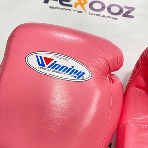 Latest Model Customized Pink Boxing Sparring Set <b>Hand</b> <b>Grips</b> Adjustable Wrist Strap Breathable Genuine Cowhide Leather Gloves - Product Image 5
