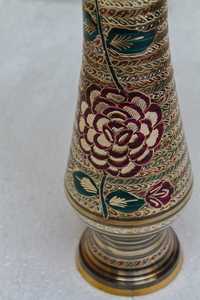 Vintage Textured Metal Vase Brass Flower Vase Farmhouse Decor Perfect Gift For Anniversary Wedding Birthday <b>Wife</b> Mother - Product Image 3