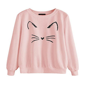 Pull-over ample tendance pour femmes, col rond, sweat-shirts à capuche personnalisés, imprimés, lavés, respirants, écologiques, vente en gros, nouveau design - Product Image 3