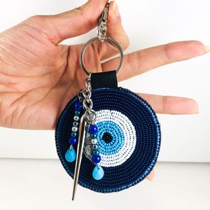 Sac décoratif de luxe à la mode pour sac à main de vélo de voiture avec porte-clés à broderie perlée multicolore Style classique pour les mariages - Product Image 5