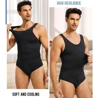 Sous-vêtements de compression amincissants pour hommes, effet ventre plat, thermiques, en Spandex/Nylon/Coton, à séchage rapide, respirants et modelants