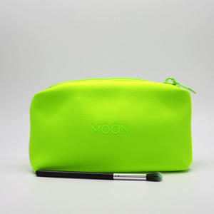 Bolsa de maquillaje de neopreno impermeable con logotipo personalizado, neceser de viaje para cosméticos, organizador de artículos de tocador de gran capacidad, bolsa de lavado portátil, regalo para mujer - Product Image 2