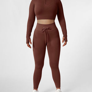 Leggings 100% coton haute performance pour femmes Tissu tricoté extensible doux Logo de taille personnalisable Direct OEM/ODM Usine - Product Image 6