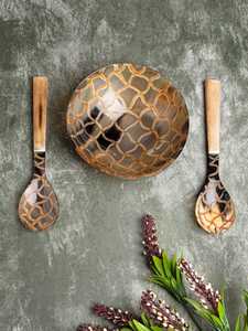 Bol et cuillère en corne de buffle de luxe respectueux de l'environnement pour les acheteurs en gros d'ustensiles de cuisine biologiques au prix le plus bas par CRAFT ZONE EXPORT - Product Image 4