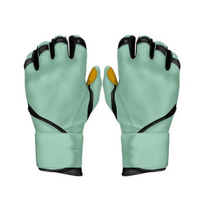 Gants de baseball de couleur verte de haute qualité Gants de frappe de baseball en cuir Offre Spéciale professionnels gants avec logo personnalisé - Product Image 1