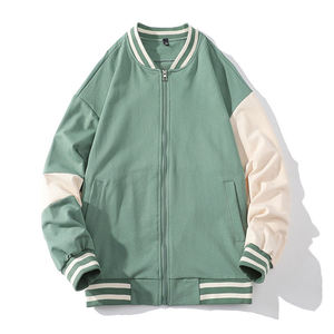 Manufacturer's New Winter Versity <b>Jacket</b> for <b>Men</b> Custom Zipper Coat Button Loose Simple Casual Style Versity <b>Jacket</b> - Product Image 4
