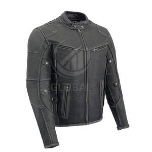 Chaqueta de Motociclista de Cuero Personalizable de Alta Calidad, Transpirable, de Manga Larga, la Más Vendida para Hombre, Precio al por Mayor de Invierno, GLOBAL EDGE - Product Image 2