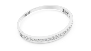 Bracelet en or jaune 14 carats avec diamant rond de laboratoire, pour femme, luxe, certifié, cadeau de mariage, anniversaire, élégant - Product Image 5