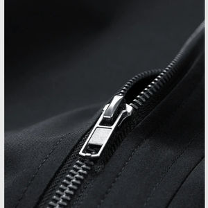 แจ็คเก็ตสำหรับผู้ชายแจ็คเก็ตบอมเบอร์แจ็คเก็ตลำลองหลวมสีเขียวเสื้อโค้ทผู้ชายปกตั้ง - Product Image 6