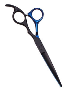 Tijeras de peluquero industriales para diestros de la mejor calidad, plástico negro, borde liso, acero inoxidable, afiladas para cortar el cabello - Product Image 3