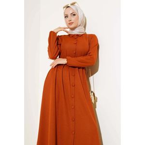 Robe à boutons entièrement couverte Tan - Product Image 3