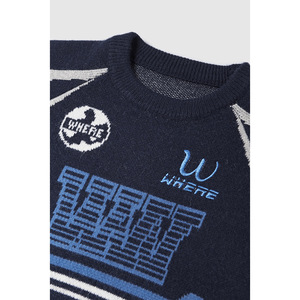 Pull en maille jacquard color block Streetlab pour homme, col rond, automne-hiver, avec logo personnalisé - Product Image 5