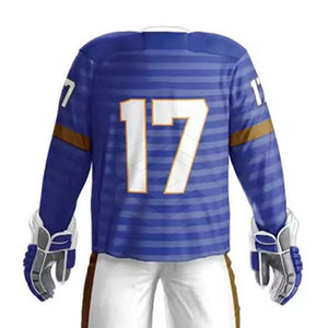 Uniforme de hockey sur glace 100% polyester Ensembles d'équipe personnalisés Maillot de sport de haute qualité avec logo personnalisé et design respirant - Product Image 3