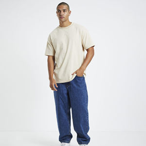 Oversized Men's 100% Cotton O-Neck <b>T</b>-<b>Shirt</b> Solid Color Casual Fit Short Sleeve Jersey Knit Regular Length - Product Image 1