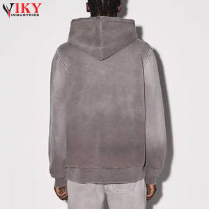 Nouvelle arrivée poids lourd meilleure qualité Vintage Wash Hoodie In Plus Size Men's Acid Wash Hoodies BY VIKY INDUSTRIES - Product Image 4