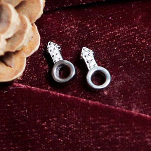 NOVAMART Fine Zarkan Fierce Femme Vintage Gold Plated <b>Earrings</b> Silver <b>Studs</b> with Diamond Pearl Trendy Ball Pattern for Wedding E - Product Image 2