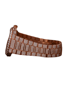 Montre sertie de diamants en moissanite de qualité VVS, de qualité supérieure, à la mode, bracelet en or rose pour homme, fournisseur professionnel - Product Image 2