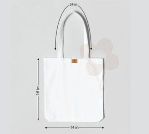 Soft <b>Canvas</b> Dot Pattern Extra Large Logo Tote for Ladies Eco-Friendly Cotton Finish Embroidered Portable Shape Polyester Lining - Product Image 5