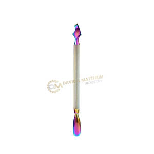 Outil de soin des ongles en acier inoxydable à double extrémité de vente chaude poussoir de cuticules de manucure efficace pour le nettoyage des ongles d'élimination des peaux mortes - Product Image 1