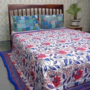Hot Sale Bohemian Reversible Cotton <b>Quilt</b> Set Lightweight Designer <b>Bed</b> Coverlet <b>for</b> Queen Size <b>Bed</b> Soft Organic Cotton - Product Image 3