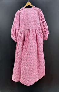 Robe mi-longue d'été décontractée imprimée à pampilles 100% coton pour les achats au collège et les journées détendues - Product Image 6