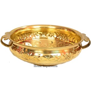 Finition dorée de haute qualité Look brillant Décor de maison festif En laiton Urli Décor indien traditionnel Centre de table Accent décoratif - Product Image 2