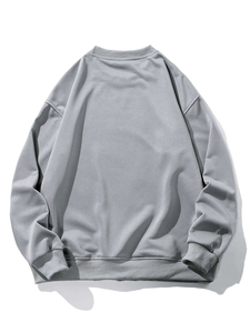 Sweat-shirt pour homme avec logo personnalisé, vente en gros, haute qualité, poids lourd, col rond, 420 grammes, sweat-shirt pour homme - Product Image 2