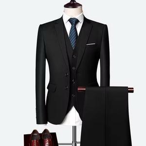2025 elegante traje de boda de negocios para hombres de alta calidad sólido Slim Fit Blazer conjunto de 3 piezas directo de la India-Tallas grandes disponibles - Product Image 5