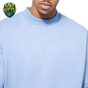 T-shirt en coton à col rond de style décontracté pour hommes T-shirt pour hommes de couleur unie T-shirt surdimensionné à épaules tombantes T-shirts de mode - Product Image 6