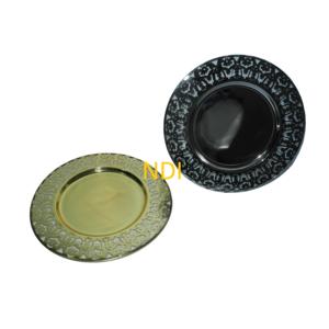 Assiette de service alimentaire de style unique en forme de mangue pour la restauration, décoration de table à manger, assiette de présentation en cristal diamant métallique - Product Image 4