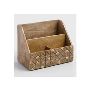 Organizador elegante hecho a mano de madera para bolígrafo, soporte de almacenamiento elegante para escritorio, oficina, estudio en casa, Ideal para amantes de la papelería - Product Image 3