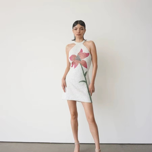 zigzag beaded Sequined Evening evening short -Length party <b>Dress</b> with Patra for Prom Eco-Friendly - Product Image 1