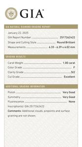 B2B d'vins Jewels ได้รับการรับรอง GIA เพชรสีขาวหลวม1.00 CT กลมตามธรรมชาติการไหลของ FL ความบริสุทธิ์ผ่านการเจียระไนแบบอดีตขัดเงา - Product Image 3