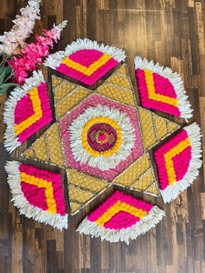 Decorative Rangoli Mats T Light Candle Holder for Ganpati Decoration Beautiful Kolam for South Indian Wedding Backdrop - Product Image 2