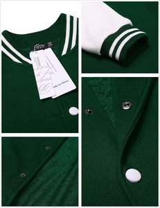 Chaqueta Universitaria de Lana con Cuello Alto para Hombre, Estilo Casual Urbano con Logotipo Frontal, Abrigo de Invierno, de Fabricante Profesional - Product Image 2