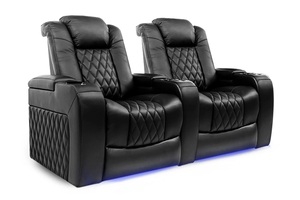 Vente flash - Canapé home-cinema en cuir authentique pour une relaxation ultime - Charge USB-C/USB-A - Éclairage LED RGB - NOUVEAU POUR LA LIVRAISON - Product Image 5
