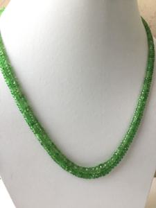 Collier de perles facettées en tsavorite, pierre précieuse naturelle, perles de tsavorite pour la fabrication de bijoux fins, collier de perles de pierres précieuses - Product Image 5